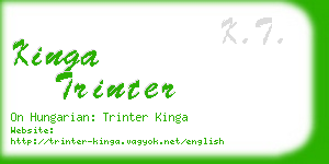 kinga trinter business card